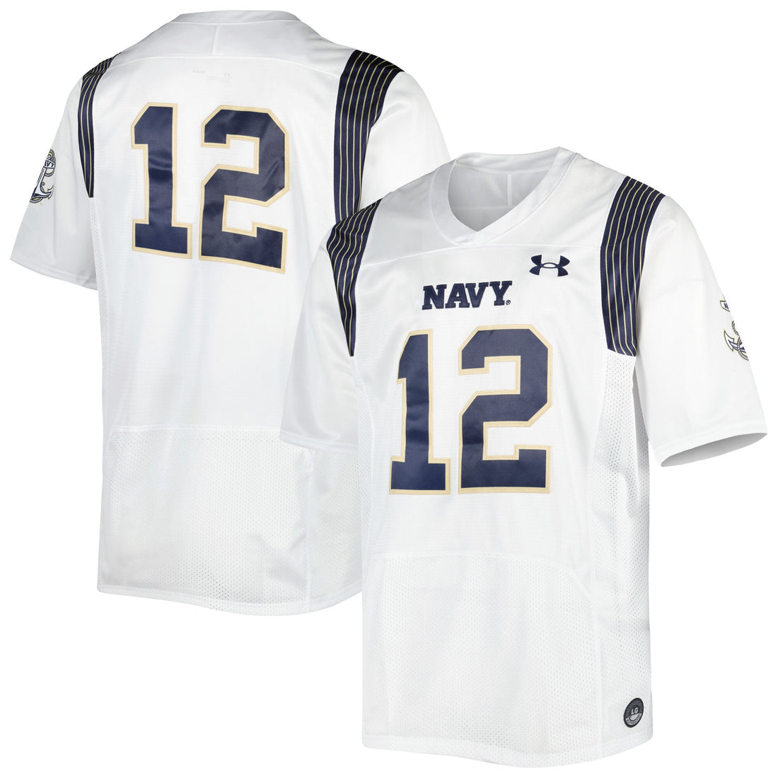 Under Armour Navy Midshipmen white Limited jersey