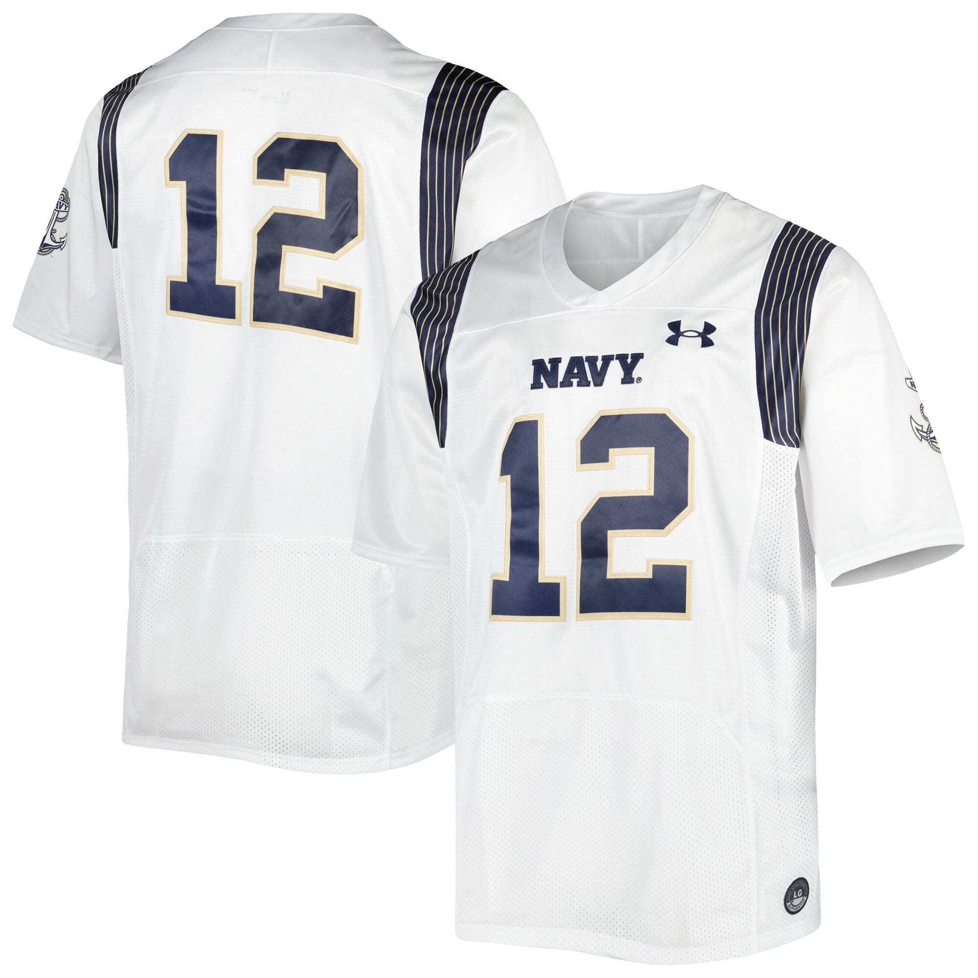 Under Armour Navy Midshipmen white Limited jersey