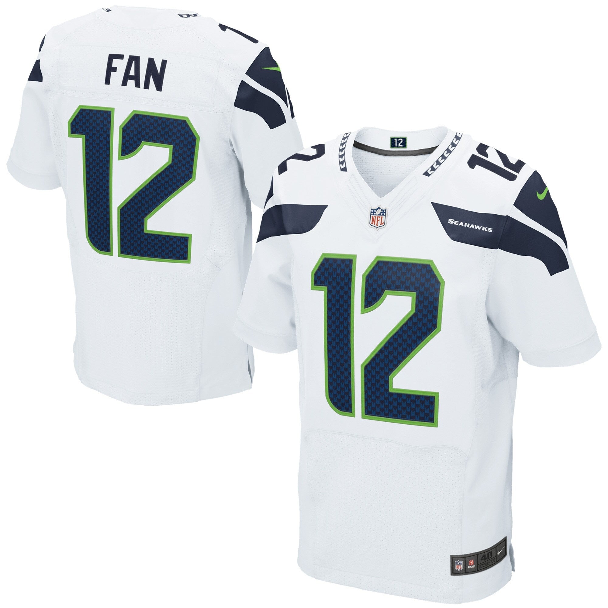 Seattle Seahawks white Elite jersey