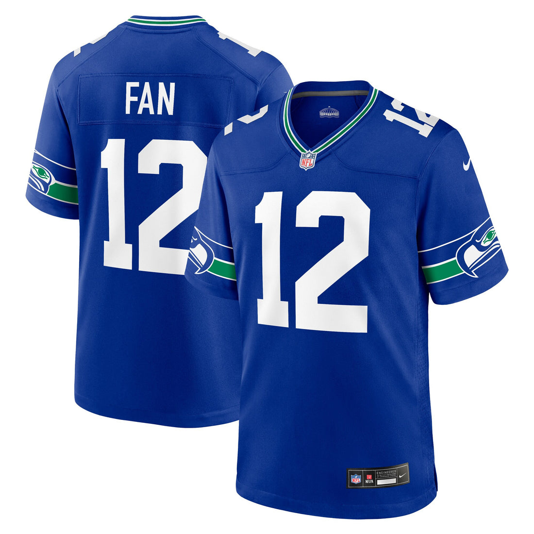 Seattle Seahawks royal Throwback jersey