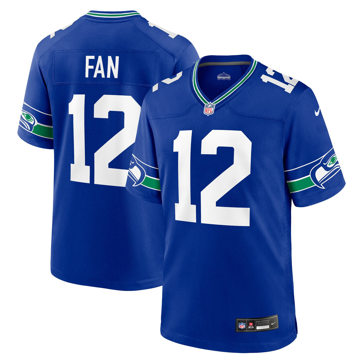 Seattle Seahawks royal Throwback jersey