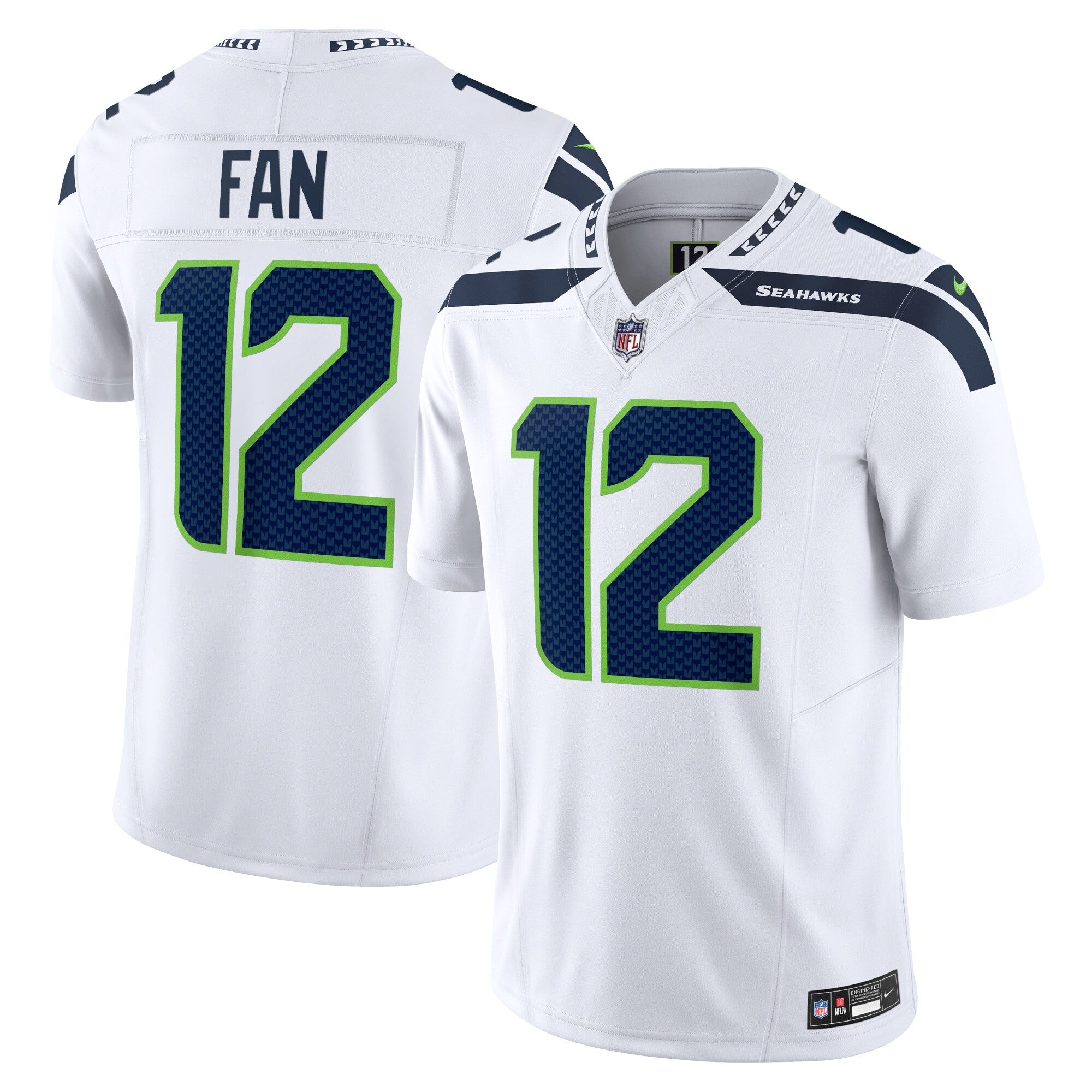 Seattle Seahawks white Vapor jersey