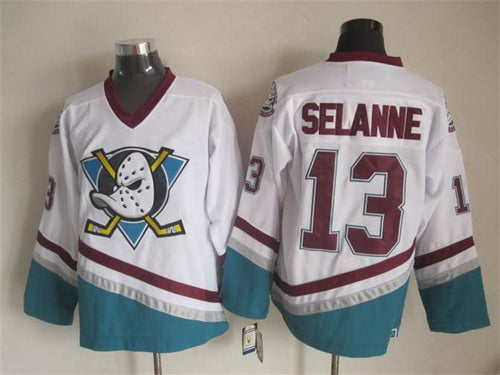 Teemu Selanne Anaheim Ducks white Throwback jersey