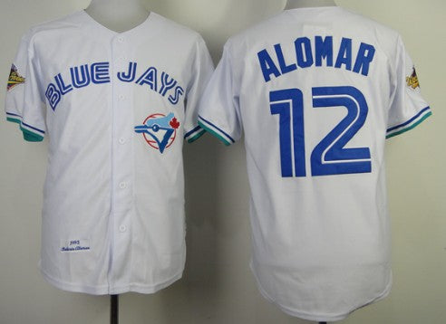 Roberto Alomar Toronto Blue Jays white Throwback jersey