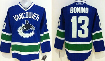 Nick Bonino Vancouver Canucks blue jersey