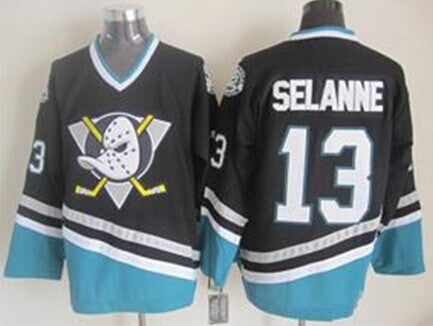 Teemu Selanne Anaheim Ducks purple Throwback jersey
