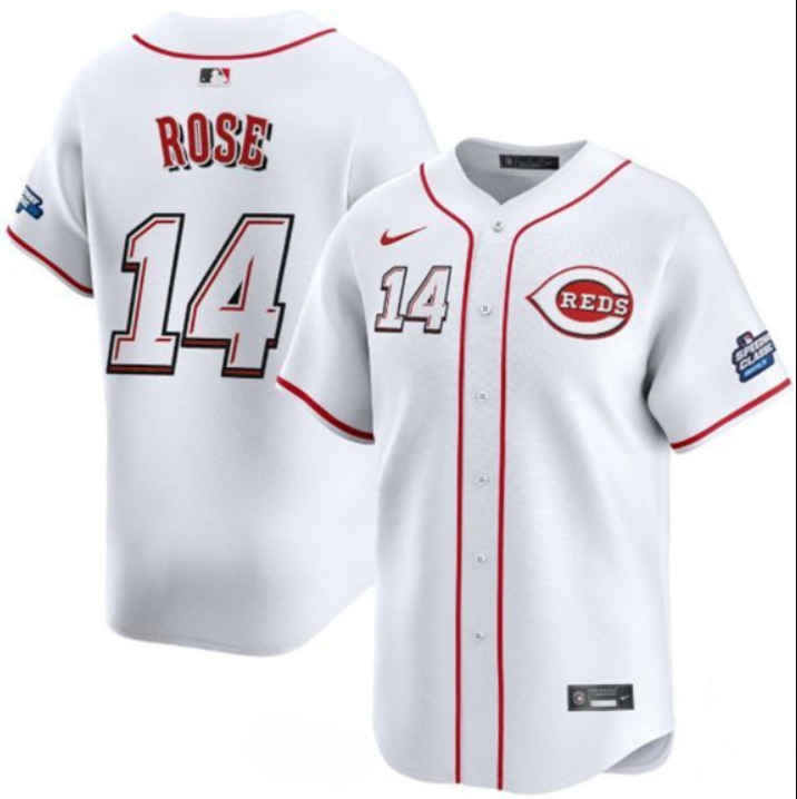Pete Rose Cincinnati Reds white Limited jersey