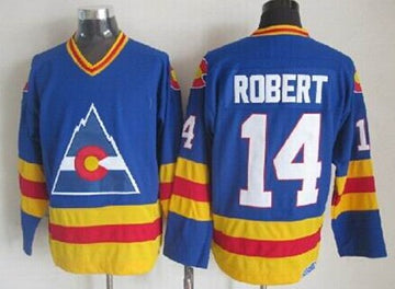 Joe Robert Colorado Avalanche blue Throwback jersey