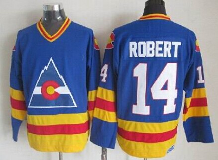 Joe Robert Colorado Avalanche blue Throwback jersey