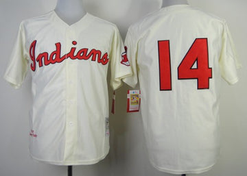 Larry Doby Cleveland Guardians cream Throwback jersey