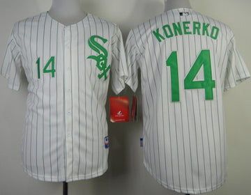 Konerko Chicago White Sox white jersey