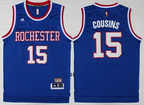 DeMarcus Cousins Hardwood Sacramento Kings blue Throwback jersey