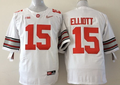 Ezekiel Elliott Ohio State Buckeyes white jersey
