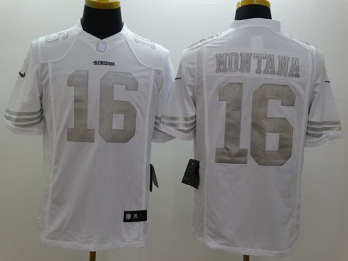 Nike Joe Montana San Francisco 49ers platinum Limited jersey