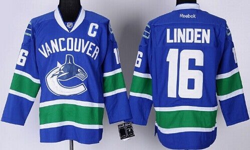 Trevor Linden Vancouver Canucks blue jersey
