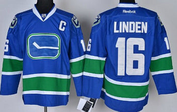 Trevor Linden Vancouver Canucks blue Third jersey