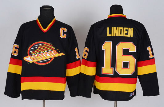 Trevor Linden Vancouver Canucks black Throwback jersey
