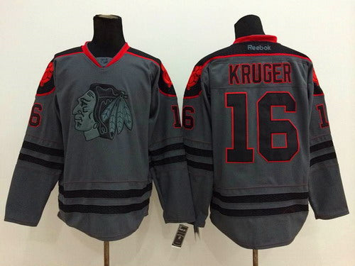 Marcus Kruger Chicago Blackhawks charcoal jersey