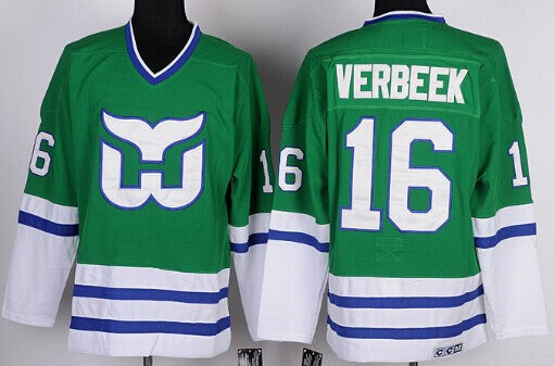 Pat Verbeek Carolina Hurricanes green Throwback jersey