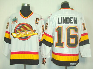 Trevor Linden Vancouver Canucks white Throwback jersey