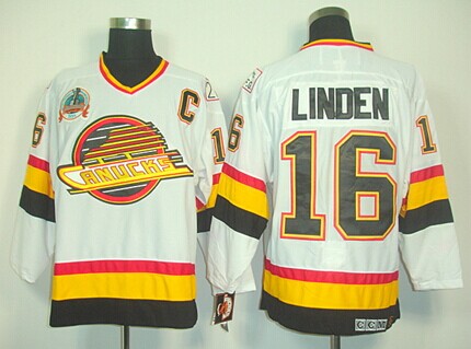 Trevor Linden Vancouver Canucks white Throwback jersey