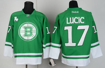 Milan Lucic St. Patrick's Day Boston Bruins green jersey