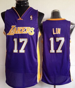 Jeremy Lin Los Angeles Lakers purple jersey