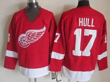 Brett Hull Detroit Red Wings red Throwback jersey
