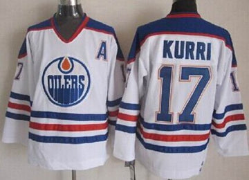 Jari Kurri Edmonton Oilers white Throwback jersey