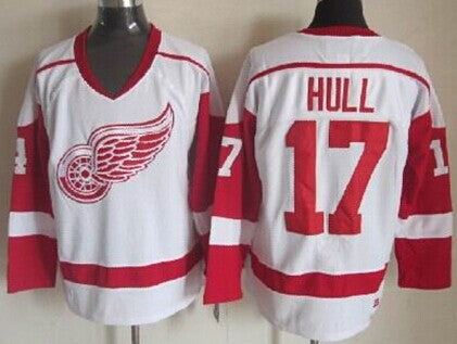 Brett Hull Detroit Red Wings white Throwback jersey