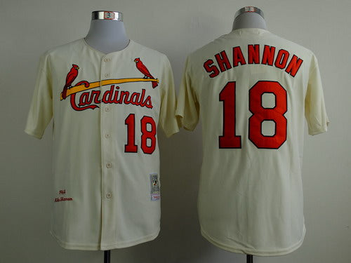 Mike Shannon St. Louis Cardinals cream Throwback jersey