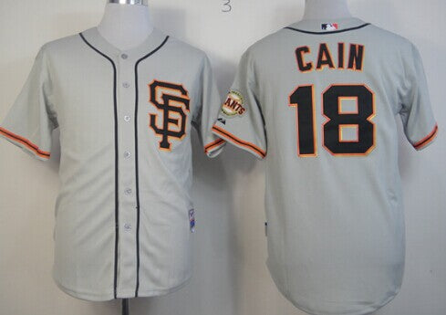 Matt Cain San Francisco Giants gray jersey