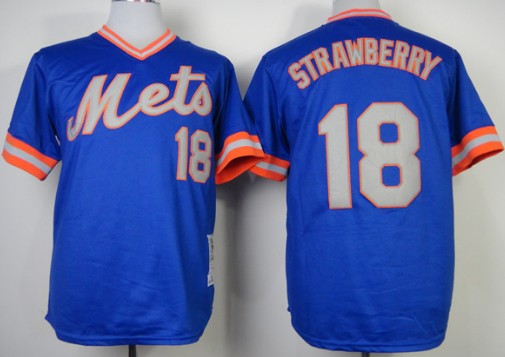 Darryl Strawberry New York Mets blue Throwback jersey