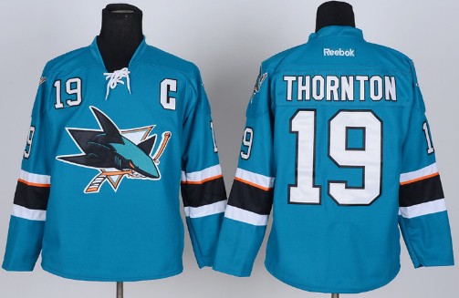 Joe Thornton San Jose Sharks blue jersey