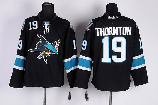 Joe Thornton San Jose Sharks black Third jersey
