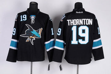 Joe Thornton San Jose Sharks black Third jersey