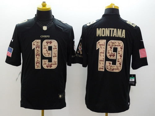 Nike Joe Montana Kansas City Chiefs black Salute To Service jersey