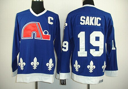 Joe Sakic Colorado Avalanche navy Throwback jersey