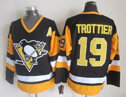 Bryan Trottier Pittsburgh Penguins black Throwback jersey