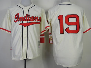 Bob Feller Cleveland Guardians cream Throwback jersey