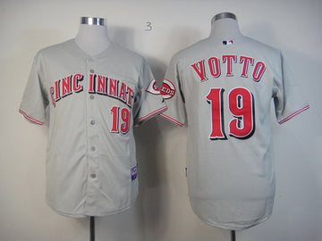 Joey Votto Cincinnati Reds gray jersey