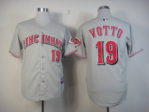 Joey Votto Cincinnati Reds gray jersey