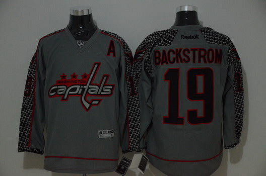 Nicklas Backstrom Washington Capitals charcoal jersey