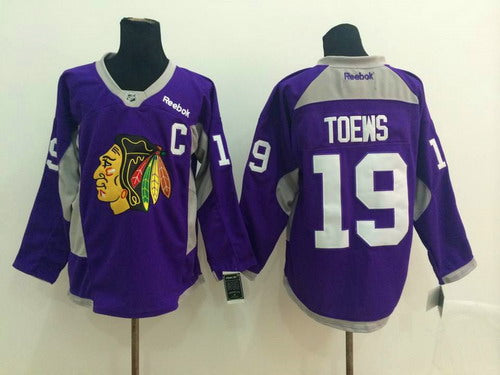 Jonathan Toews Chicago Blackhawks purple jersey