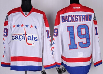 Nicklas Backstrom Washington Capitals white Third jersey