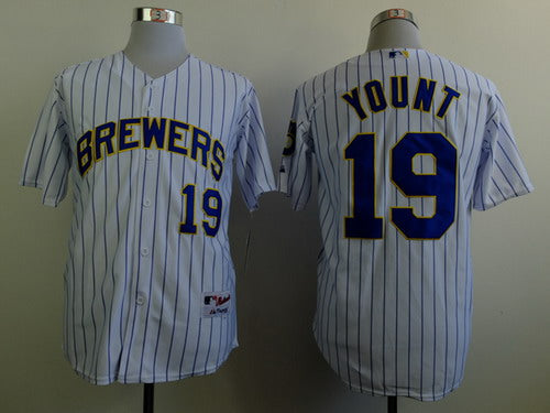 Robin Yount Milwaukee Brewers white jersey