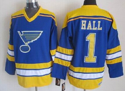 Glenn Hall St. Louis Blues blue Throwback jersey