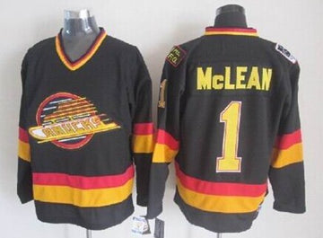 Kirk McLean Vancouver Canucks black Throwback jersey