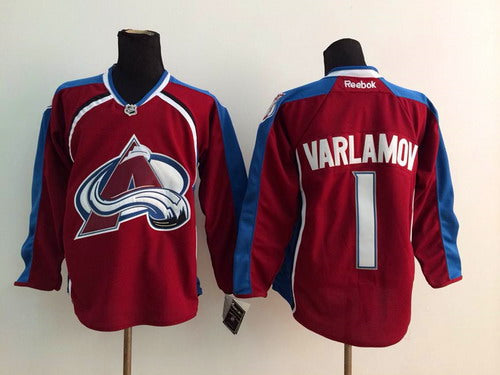 Semyon Varlamov Colorado Avalanche red jersey