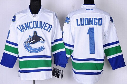 Roberto Luongo Vancouver Canucks white jersey